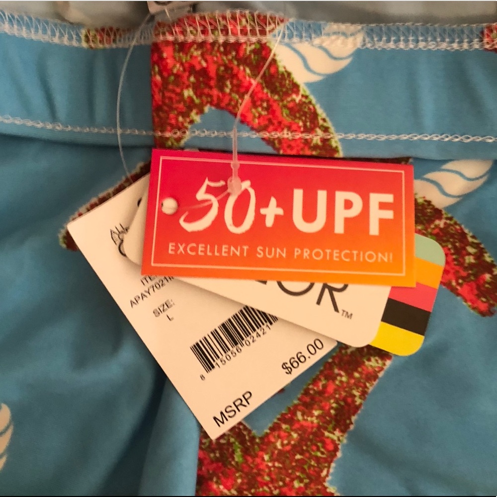 <LAST>Starfish Print Scallop Beach Shorts - Picture 4 of 5